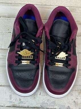 Nike Air Jordan 1 Low SE DB6491-600 Women's Dark Beetroot Black White Size 7.5